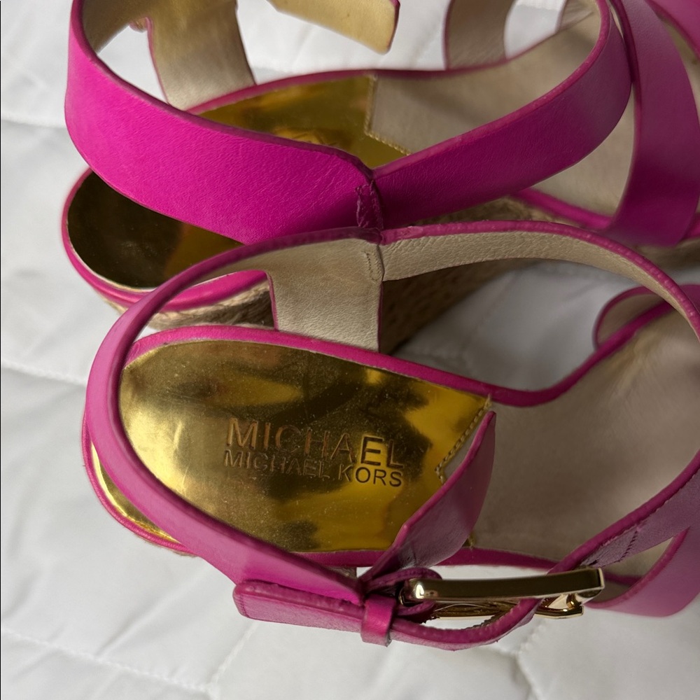 Michael Michael Kors Strappy Espadrille Wedge Heel Sandals - Picture 3 of 7